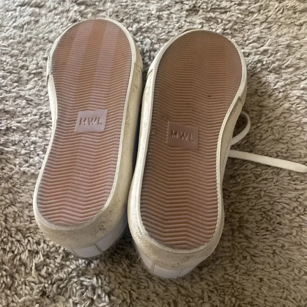 Madewell leather animal fur sneakers